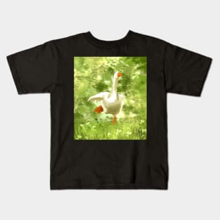 Running Happy Goose Kids T-Shirt